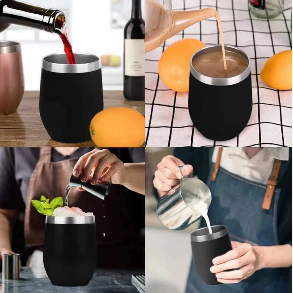 Stainless Steel Double-layer Vacuum Insulated Thermal Stemless Wine Tumblers - 3
